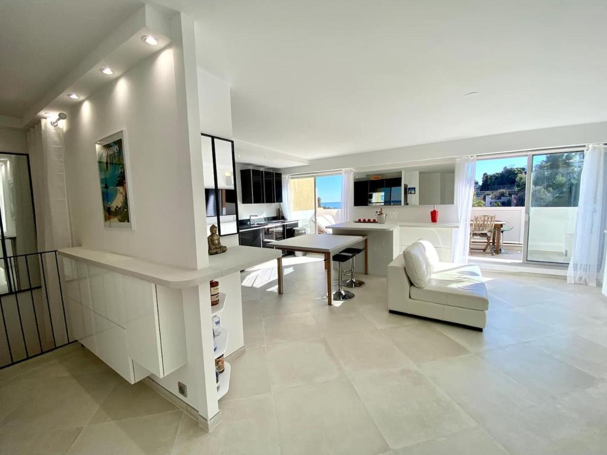 Appartement Luxe - 3 Pieces Avec Vue Mer, Piscine Et Tennis Nice Buitenkant foto